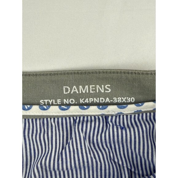 Mugsy Pants Mens 38x30 Damens Chinos Stretch Gray Straight Comfort K4PNDA - Picture 3 of 10